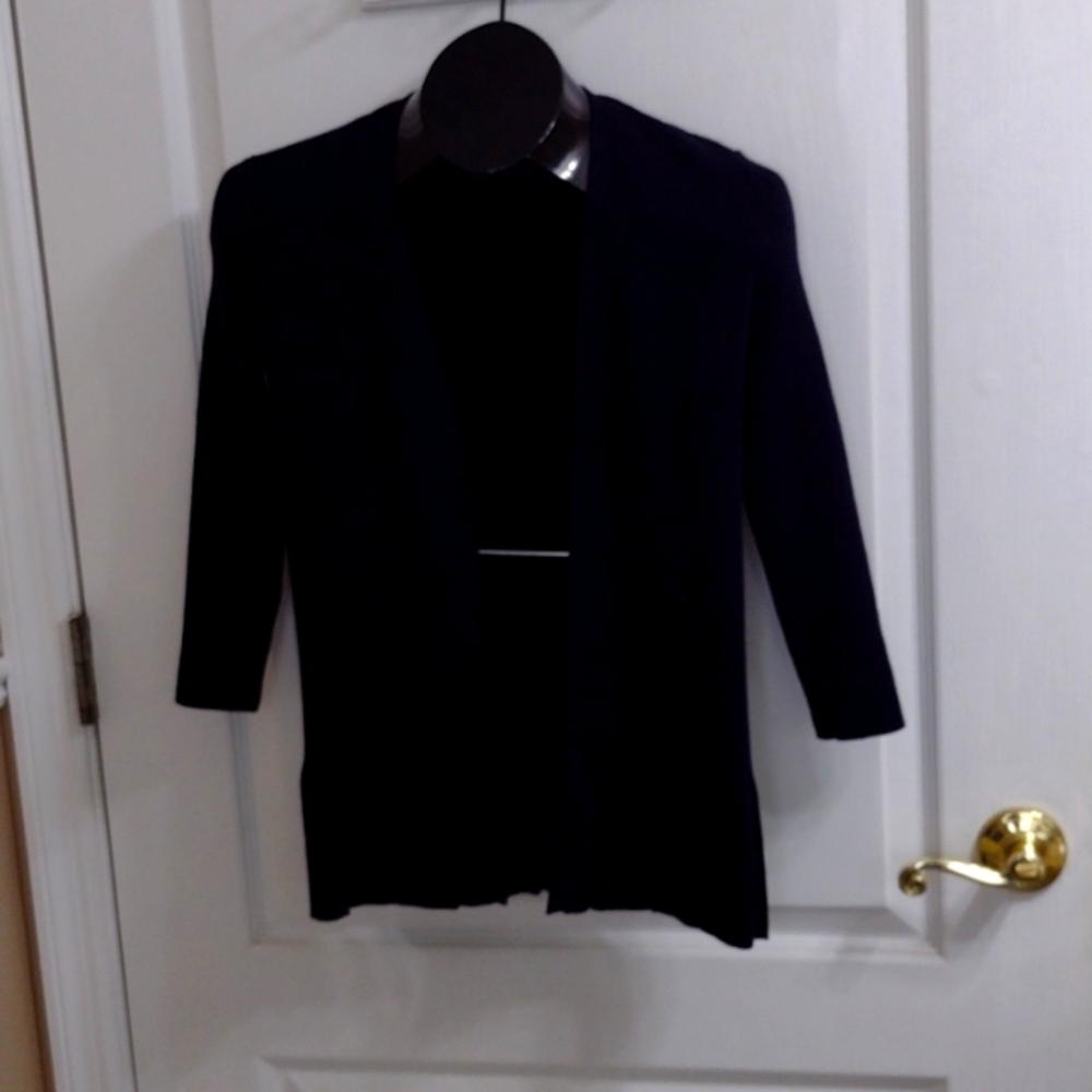 Talbots Navy Blue Open Front Cardigan size P